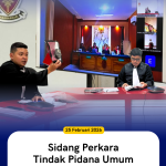 Sidang Perkara Tindak Pidana Umum secara daring